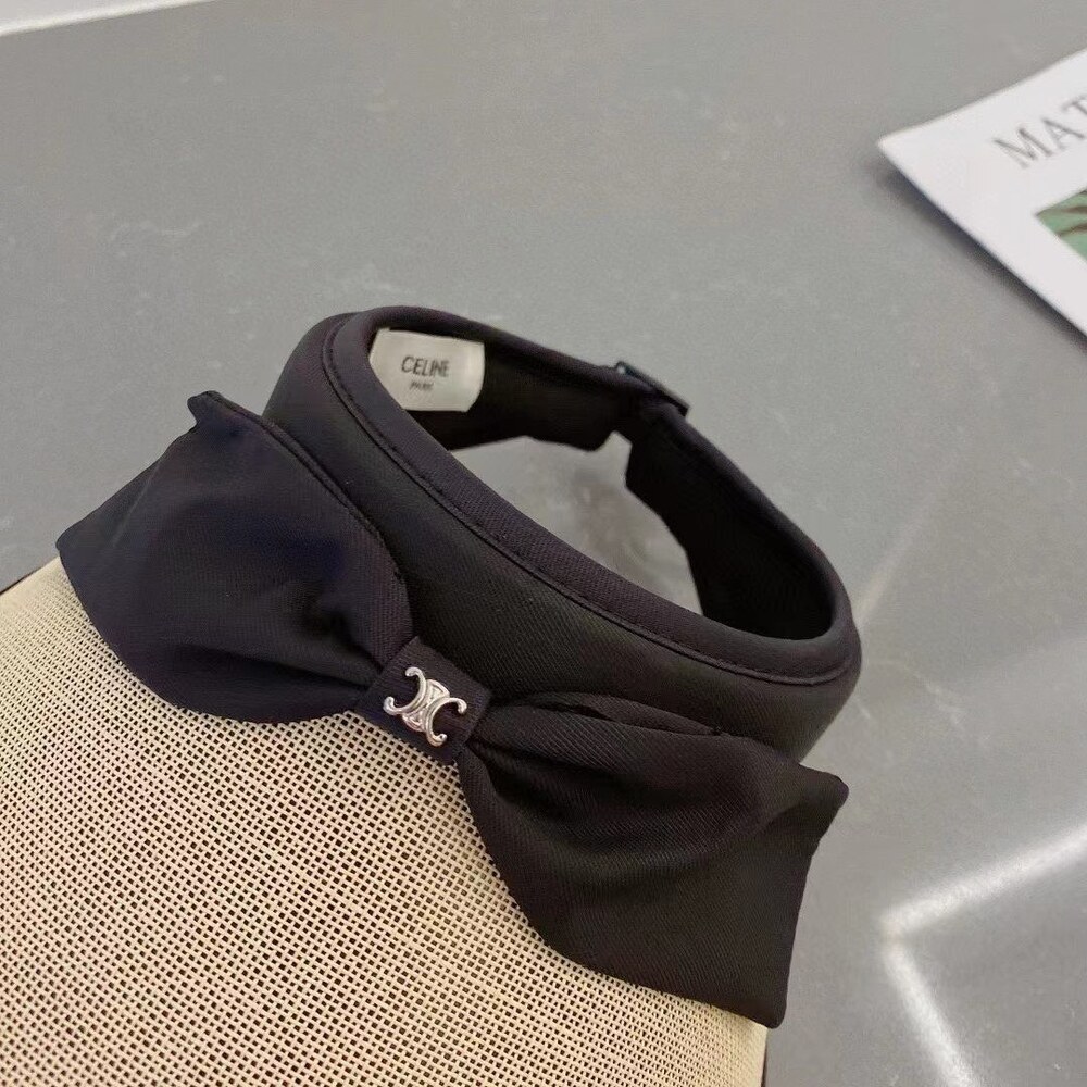 Celine Triomphe Bow Beige Sun Visor - Picture 5 of 8